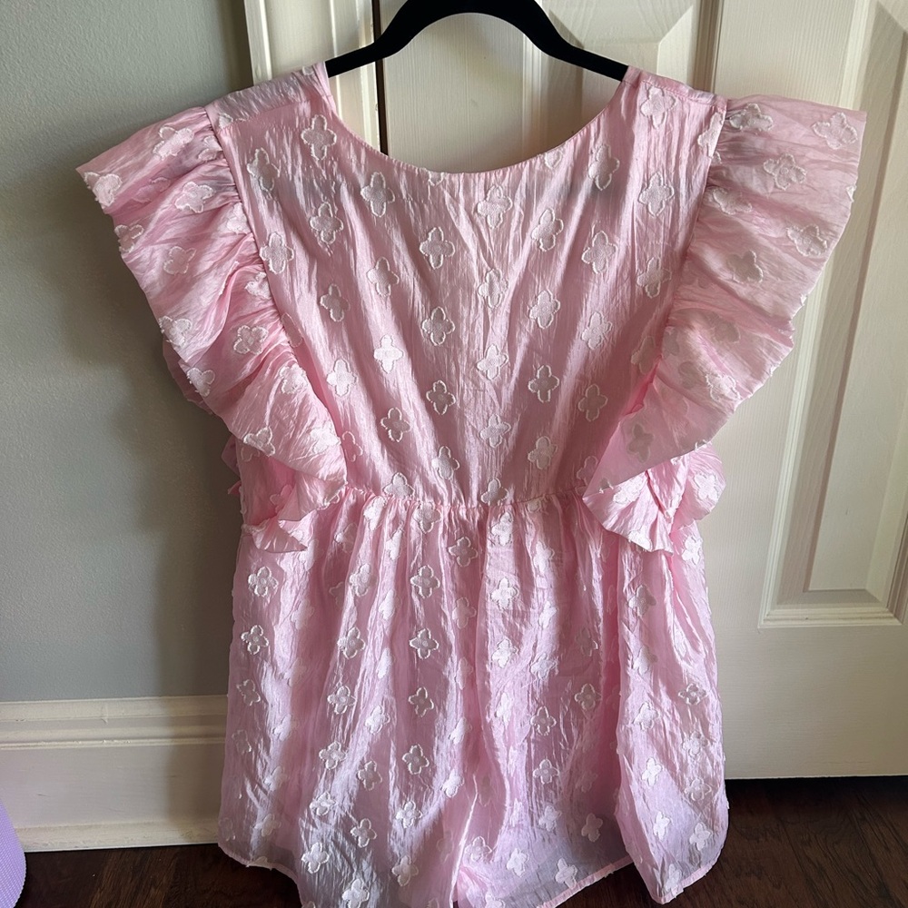 Pink Ruffled Women's romper - Picture 4 of 4